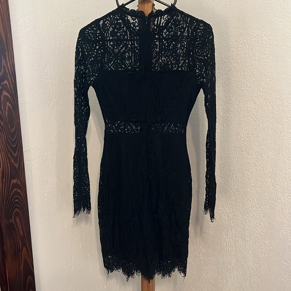 Lulu's Black Long Sleeve Lace Dress - Picture 4 of 6